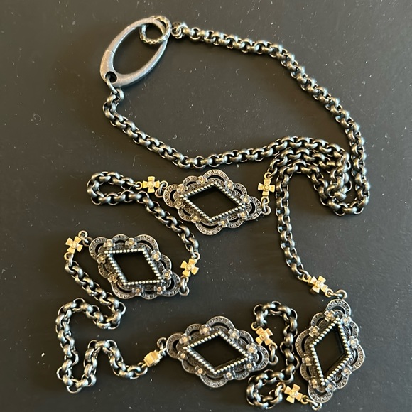 Genuine Cynthia Ann Jewels 26 inch silver, gold and diamond chain! - Picture 1 of 4